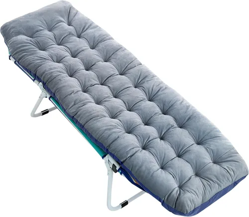 Miniatura 30 de Slsy Catre de camping plegable para adultos con almohadilla, catres de dormir portátiles acolchados, cama de campamento con bolsa de transporte