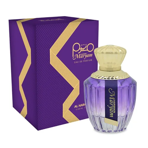 Al Haramain Maryam - Perfume árabe para mujer, fragancia floral de larga duración con notas de cardamomo, azafrán, sándalo, almizcle y ámbar, Eau de