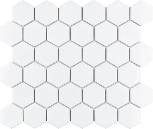 Miniatura 11 de Merola Tile Metro - Azulejo hexagonal de 2 pulgadas, color gris claro brillante, 11-1/8 pulgadas x 12-5/8 pulgadas, azulejos de porcelana para piso