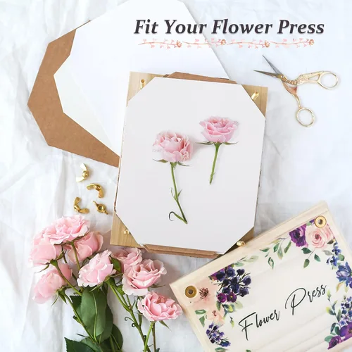 Miniatura 5 de Aboofx 20 hojas de papel secante para prensa de flores, tamaño grande de 8.26 x 11.8 pulgadas, A4, altamente absorbentes y reutilizables