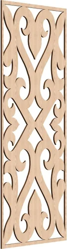 Miniatura 52 de Keene Paneles de pared decorativos de madera con calado, 9 3/8 pulgadas de ancho x 24 3/8 pulgadas de alto x 1/4 de alto, roble rojo rojo (Red Oak)