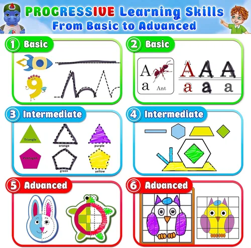 Miniatura 6 de Curious 2 Learn Montessori Busy Book para niños de 3 a 5 años – Carpeta de aprendizaje preescolar premontada con 28 actividades, bolsa de viaje y 8