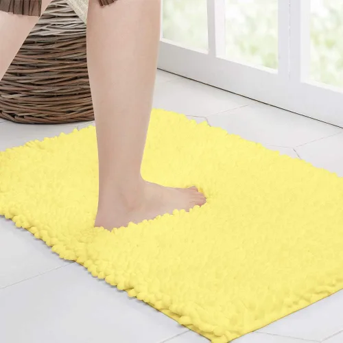 Miniatura 235 de Walensee Alfombra de baño antideslizante (24x17 pulgadas, rosa polvoriento) absorbente de agua, súper suave, lanuda de felpilla, lavable a máquina