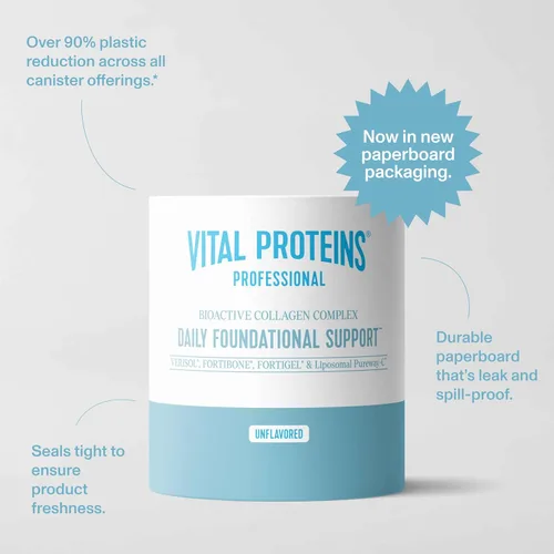 Miniatura 9 de Vital Proteins® Apoyo básico diario profesional, 0.42 oz de péptidos de colágeno bioactivo, reduce las líneas finas y arrugas, apoya la movilidad