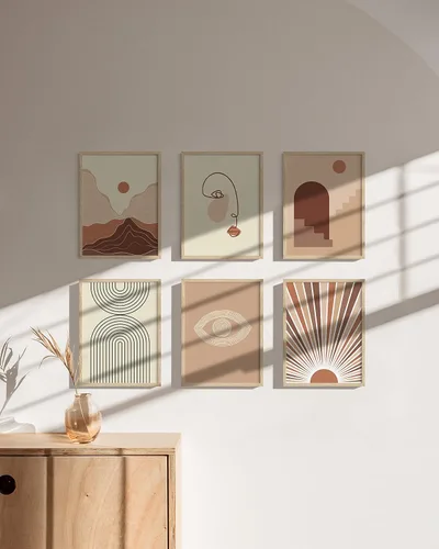 Miniatura 6 de HAUS AND HUES Portarretratos de madera de roble beige de 9 x 12 pulgadas, moderno arte de pared de madera, marco ligero de 9 x 12 pulgadas