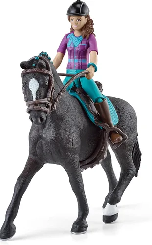 Miniatura 9 de Schleich Horse Club - Juego de 10 piezas de Hannah y Cayenne - Juguetes de caballo y jinete para niñas y niños con accesorios de equitación - Set