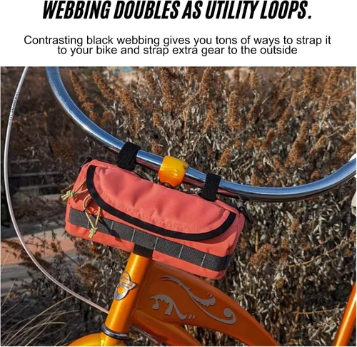 Miniatura 6 de Bolsa para manillar (Bikeday Cake) Capacidad de 2 litros Amplia bolsa para bicicleta con 2 correas de hebilla extra largas y 1 correa de gancho