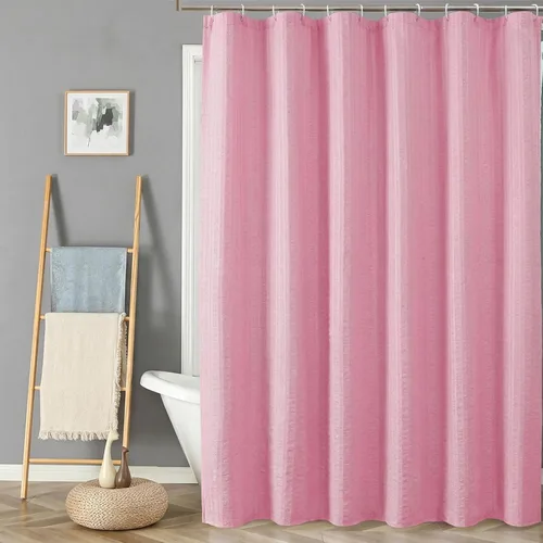 Miniatura 32 de Aiyufeng Moga - Cortina de ducha verde salvia, cortinas de ducha texturizadas en relieve 3D para baño, cortina de baño de tela de poliéster de lujo