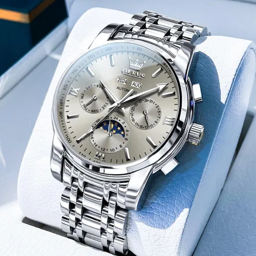 Miniatura 79 de OLEVS Relojes automáticos para hombre, esqueleto mecánico, de lujo, a la moda, reloj de pulsera luminoso impermeable
