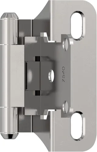 Miniatura 24 de Amerock BPR7540BB Bisagra de gabinete 1/2 pulg (13 mm) superpuesta de cierre automático de envoltura completa de latón pulido para puerta