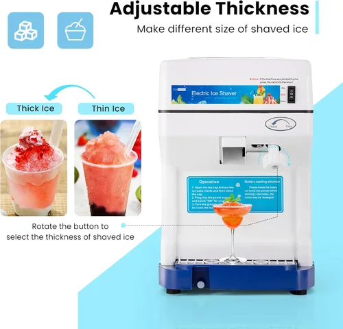 Miniatura 3 de VIVOHOME Máquina eléctrica 265lbs/hr del fabricante del cono de la nieve de la máquina de afeitar de la trituradora de hielo para el uso doméstico