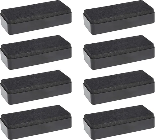 Miniatura 2 de Amazon Basics Borrador de pizarra blanca de borrado en seco, para escuela, oficina, hogar y aula, negro, paquete de 8