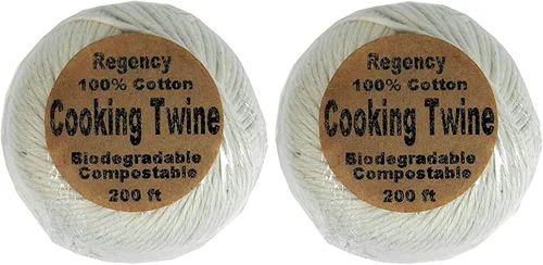 Regency Wraps Carniceros - Bola de cordel para cocinar, hecha de algodón natural pesado para pavos y preparación de carne para asar, bola de 200