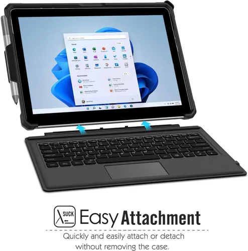 Miniatura 6 de MoKo Funda compatible con Microsoft Surface Go 4 / Surface Go 3 / Surface Go 2 / Surface Go Funda protectora todo en uno con soporte para bolígrafo