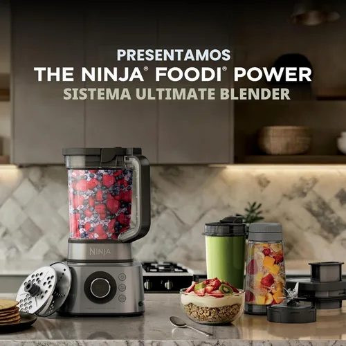 Miniatura 2 de Ninja Combinación de licuadora y procesador de alimentos, sistema de licuadora Foodi Power para batidos, cuencos, untables y batidos, 6 funciones