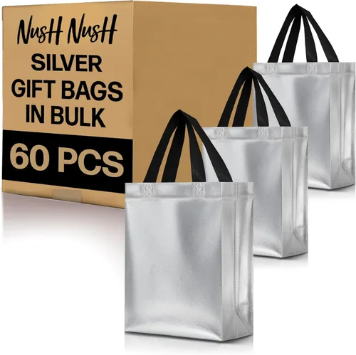 Miniatura 16 de Nush Nush - Bolsas de regalo reutilizables azul aguamarina a granel (azul aguamarina - Tamaño mediano - Juego de 30)