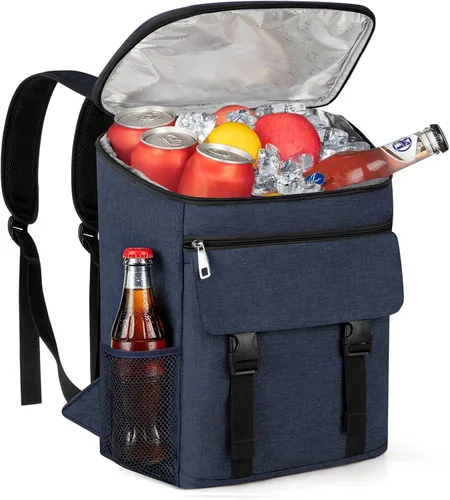 Miniatura 19 de Mochila enfriadora, 30 latas, mochila de almuerzo aislada para hombres y mujeres, bolsa térmica portátil a prueba de fugas para el trabajo, oficina