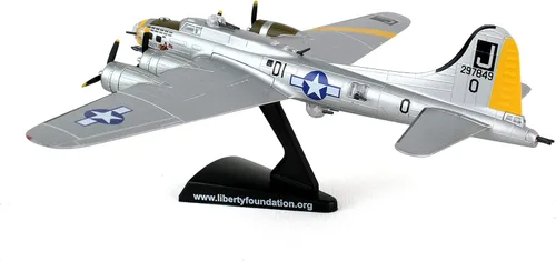 Miniatura 2 de Daron Boeing B-17 Flying Fortress B-17G Modelo fundido a presión – Réplica de bombardero pesado a escala 1:155 de la Segunda Guerra Mundial