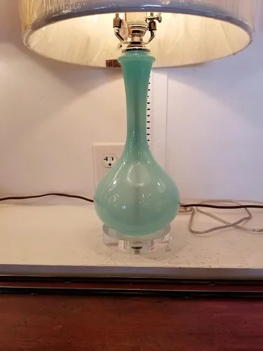 Miniatura 3 de B&P Lamp® Base de lámpara de acrílico transparente redonda de 4 pulgadas de diámetro con forma de alambre