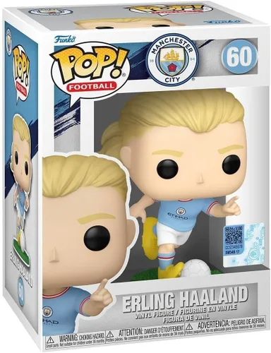 Funko Pop! Football: Erling Haaland - Manchester City FC - Figura de vinilo coleccionable - Idea de regalo - Producto oficial - para niños y adultos