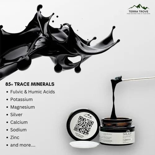 Miniatura 6 de Resina Shilajit pura del Himalaya 100% natural y probada en laboratorio con ácido fúlvico y oligominerales 75 porciones para energía