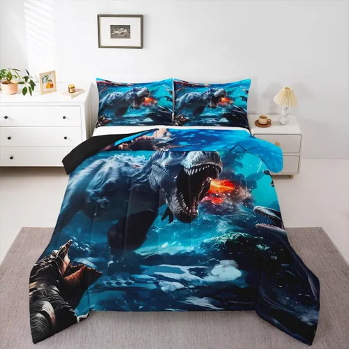 Miniatura 9 de Feelyou Juego de edredón con estampado de elefante étnico para niñas y niños, edredón de elefante, estilo bohemio exótico, juego de ropa de cama