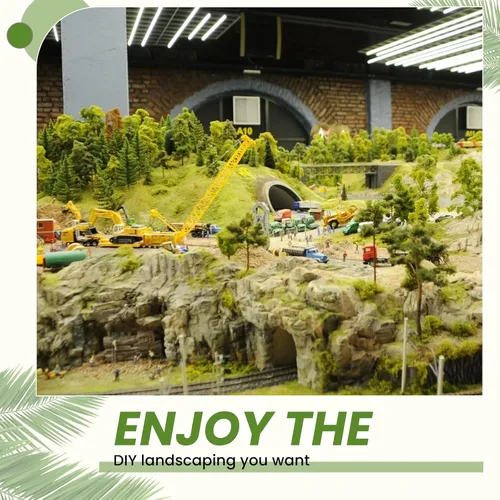 Miniatura 7 de Modelo de paisaje de jardín, pino verde oscuro, 5 pulgadas (5.118 in), accesorio para hacer arquitectura, mesa de arena y plataforma de estación, 10