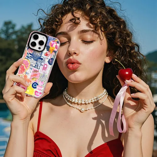 Miniatura 7 de Funda para iPhone 13, expresivo Y2K Citrus Coastal Sea Vintage Collage Diseño Azul Arte Moderno Patrón Estilo Estético, Protección contra Caídas