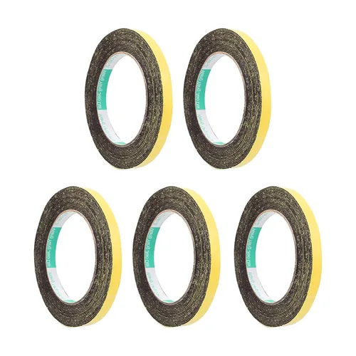 Miniatura 16 de Cinta de espuma de una sola cara autoadhesiva, [para accesorios domésticos, uso diario] - 0.197 in x 0.039 in / 32.8 ft / negro, amarillo / 2