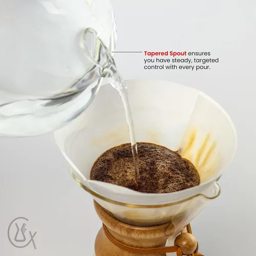 Miniatura 3 de CHEMEX Hervidor de agua de vidrio soplado a mano, 2 cuartos de galón