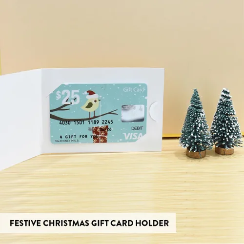 Miniatura 3 de Andaz Press Divertido surtido de portatarjetas de regalo de Navidad, 4.25 x 3 pulgadas para tarjetas de crédito de Papá Noel secreto, elefante
