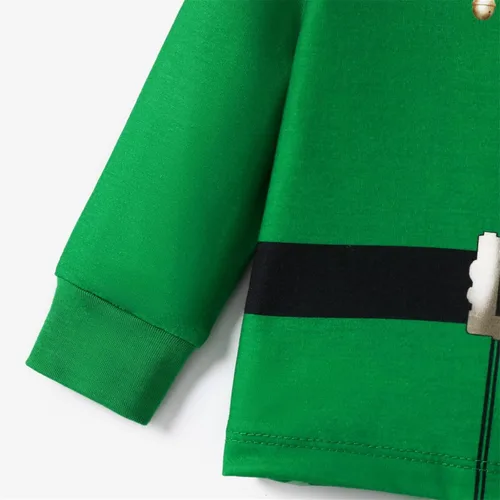 Miniatura 3 de PATPAT Conjunto de pijama de manga larga con estampado geométrico básico para bebé