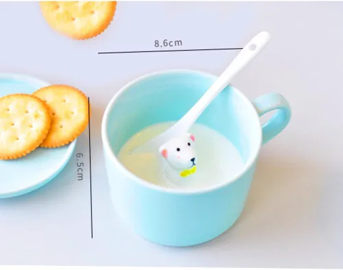 Miniatura 5 de Taza de café ZaH, 10 onzas, diseño con animal 3D en el fondo, Estándar, Duck
