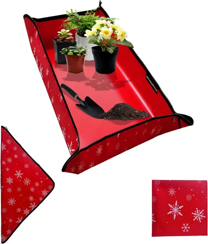 Miniatura 12 de Tapete grande de trasplante de plantas, tapete grueso impermeable para macetas, tapete de jardinería para suculentas, tapete portátil