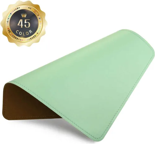 Miniatura 27 de Alfombrilla de mouse de cuero con borde cosido, base de microfibra con antideslizante impermeable, alfombrilla de mouse para computadoras, laptop, 8