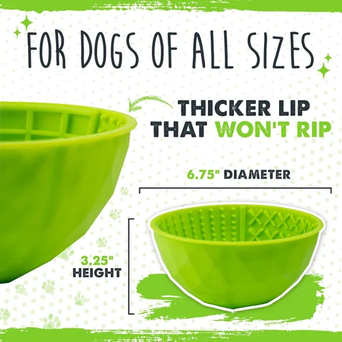 Miniatura 7 de Cuenco para lamer interactivo para perros Mighty Paw, de silicona libre de BPA, alivio de la ansiedad, apto para lavavajillas, 2 modos, 4 texturas