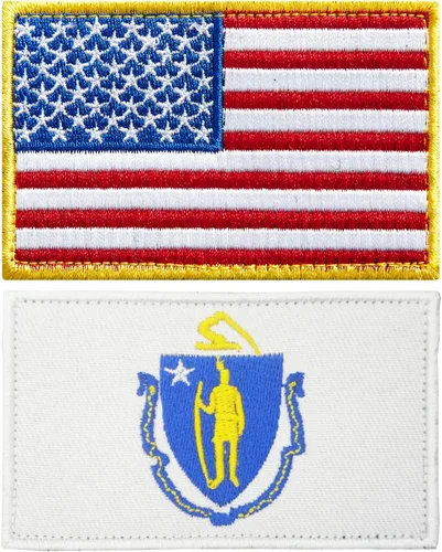 Miniatura 20 de stidsds Paquete de 2 parches de bandera estadounidense de Chicago de Estados Unidos, parches bordados, banderas de Estados Unidos, parche táctico