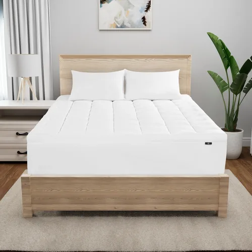 Miniatura 2 de Serta Memory Flex - Cubrecolchón suave Twin XL, almohadilla de colchón tipo pillow top de 2 pulgadas, protector de colchón acolchado resistente a