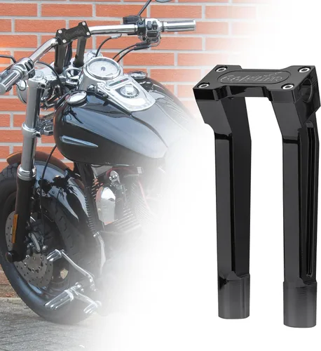 Miniatura 14 de Abrazadera superior para manillar de 1 pulgada / 0.984 in, kit de extensión de barra de mango alto de 6 pulgadas, ajuste universal para Harley