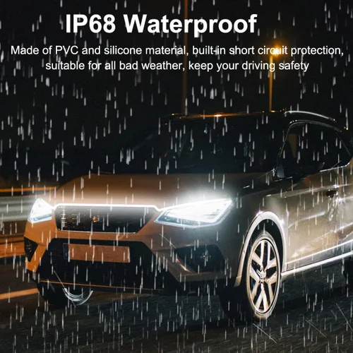 Miniatura 4 de Tira de luz para capó de automóvil, tira de luces LED flexibles para exteriores, 71 pulgadas, impermeable, luz diurna para automóviles, camiones