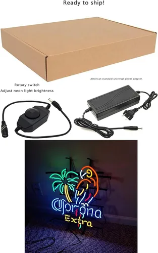Miniatura 2 de Letrero de neón para hombre de 20 x 16 pulgadas, letrero de neón para bar, pub, cerveza, luces de neón, lámpara LED de neón de 20 x 16 pulgadas