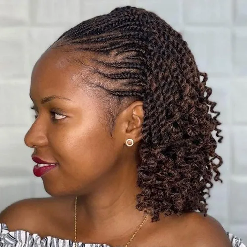 Miniatura 14 de Cabello de ganchillo para niños de 8 pulgadas, cabello de ganchillo para mujeres negras, paquete de 6 paquetes de trenzas senegalesas, extremos