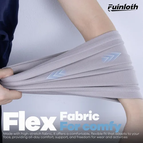 Miniatura 9 de Fuinloth Paquete de 2 polainas de invierno para el cuello, bufanda calentadora de forro polar para clima frío para hombres y mujeres