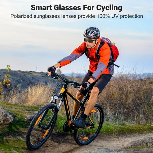 Miniatura 2 de Gafas inteligentes, gafas de sol polarizadas Bluetooth, micrófono y altavoces integrados, asistente de voz, protección UV, gafas de sol de audio