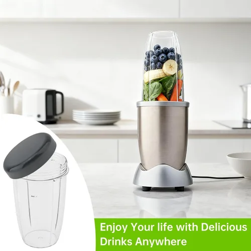 Miniatura 5 de 2 vasos de repuesto reutilizables de 24 onzas para licuadoras Nutribullet de 600 W / 900 W con tapa, vaso de repuesto lavable