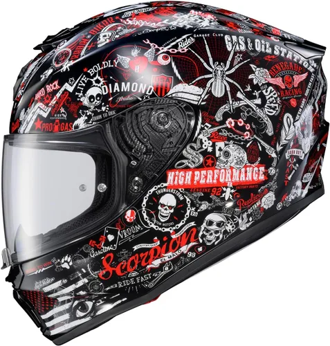 Miniatura 17 de ScorpionEXO R330 - Casco de motocicleta de cara completa con Pinlock Ready Shield Bluetooth con bolsillos para altavoces DOT ECE aprobado Bendr