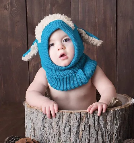 Miniatura 5 de Abrigo para invierno, que incluye gorra, bufanda, capucha y orejeras, para niñas o niños