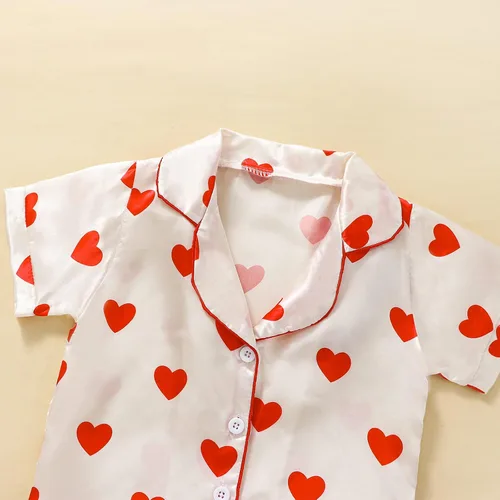 Miniatura 46 de Conjunto de pijama de manga larga con botones para niña pequeña, conjunto de ropa de dormir