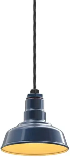 Miniatura 36 de Steel Lighting Co. Inglewood - Lámpara de granero Lámpara montada en el techo Cúpula redonda de 8 pulgadas vástago inclinado de 12 pulgadas