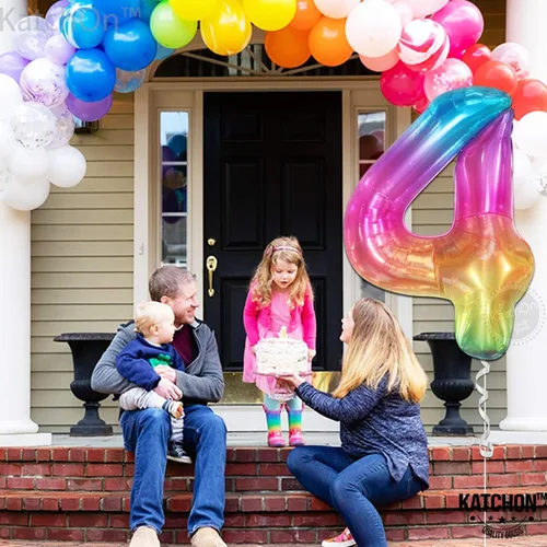 Miniatura 124 de KatchOn, Globo grande azul número 2 de 40 pulgadas Decoraciones de cumpleaños de Baby Shark para niño de 2 años Globo azul número 2 Globo